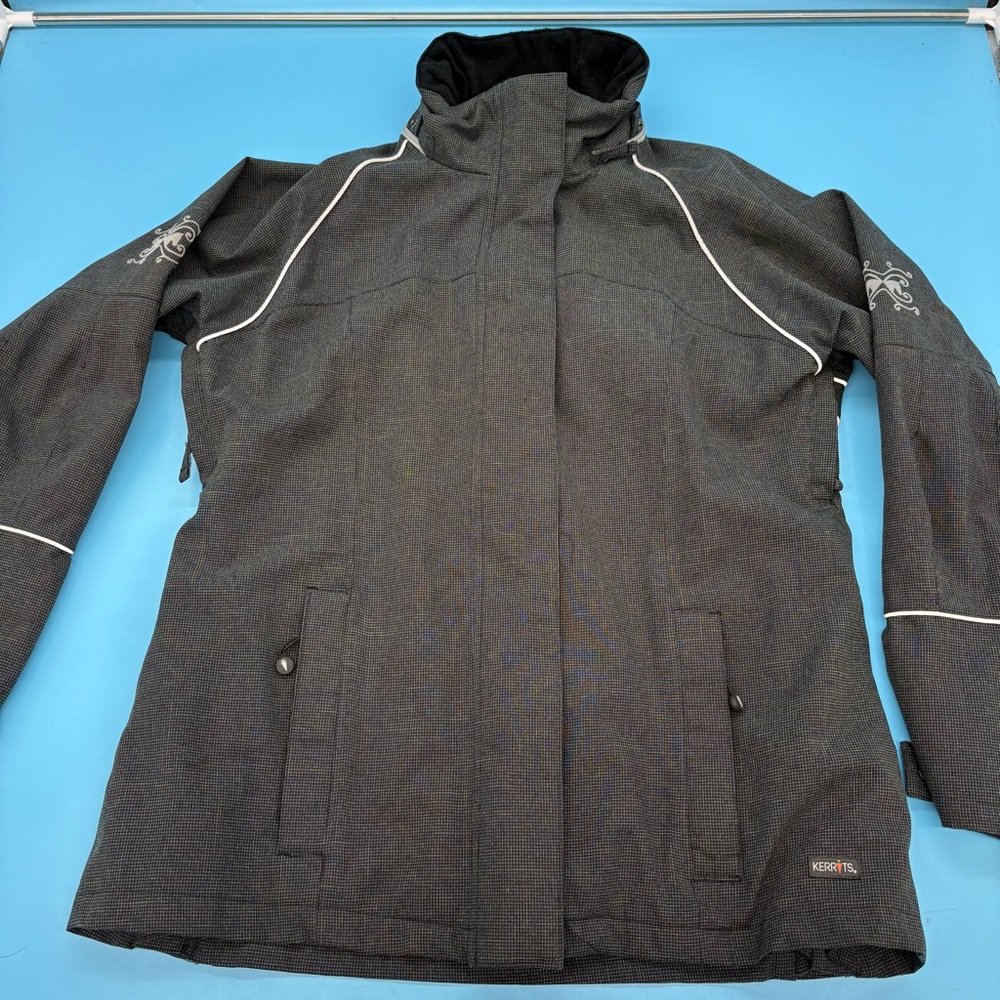Kerrits Precip Waterproof Riding Equestrian Rain Jacket Women's Gray Size Large - Picture 2 of 16